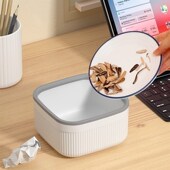 极速桌面垃圾桶可爱小号北欧家用茶几餐桌卧室床头创意迷你无盖小