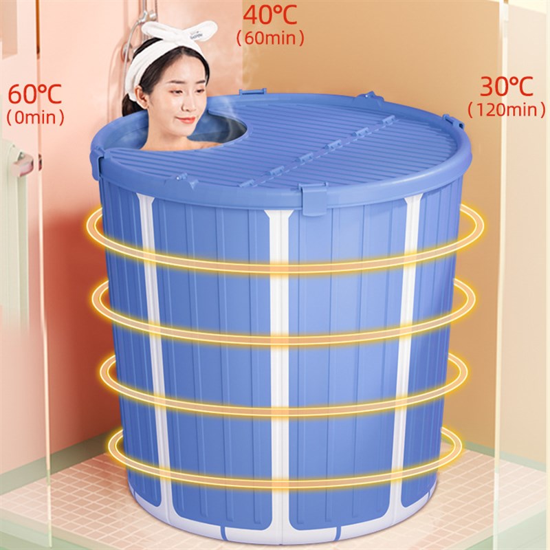 新疆西藏包邮泡澡桶大人可折叠免安装沐浴洗澡桶家用浴缸洗澡盆坐
