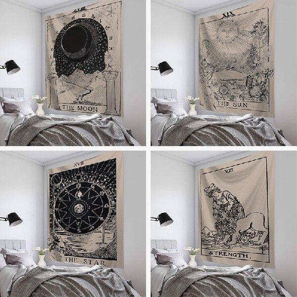 1PCs Tarot Card Tapestry Wall Hanging Astrology Divination