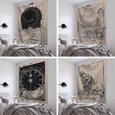 1PCs Tarot Card Tapestry Wall Hanging Astrology Divination