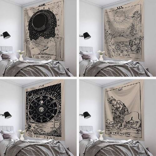 1PCs Tarot Card Tapestry Wall Hanging Astrology Divination