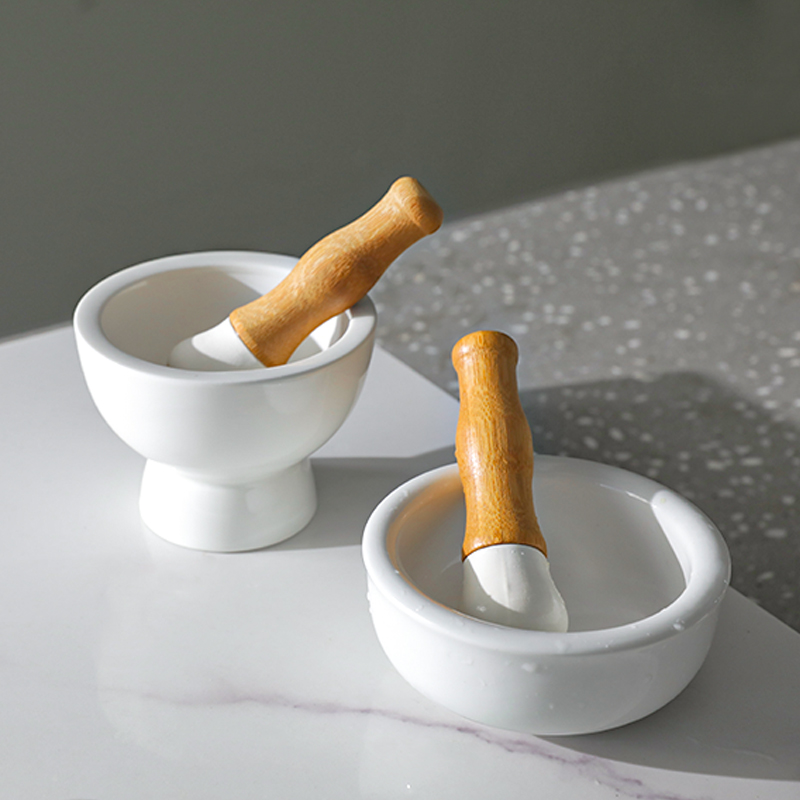 蒜泥捣蒜器石臼手动老式捣碎罐家用药丸研磨器陶瓷研钵辅食工具