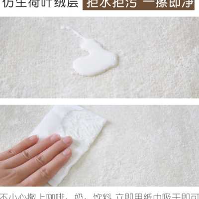 卧室床边毯可睡可坐防滑防摔长条地毯少女房间毛绒易打理床前地垫