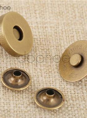 dophee 10pcs 14/18mm Magnetic Snaps Double Rivet Clasps Butt