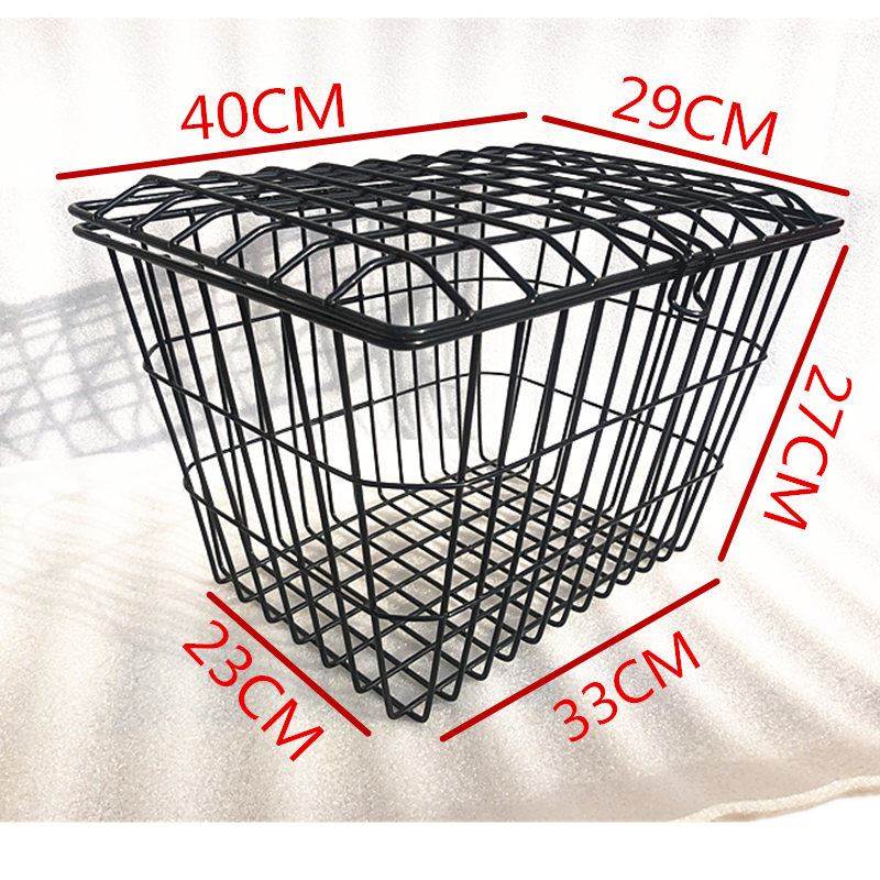 学生超大号后车后座筐放书包自行车山地车加大加粗后置框放菜篮子
