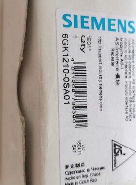 极速议价议价6GK1210-0SA01中继器 在 AS-I通讯 接口模块全新原