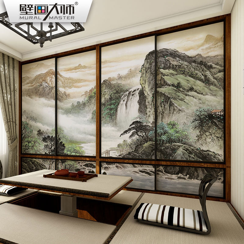 极速壁画大师壁纸古典明清电视背景墙不织布壁纸壁画客厅大堂锦绣