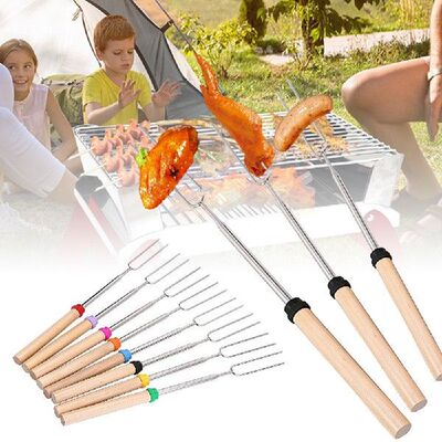 好货Marshmallow Roasting Sticks Extendable Fork BBQ Campfire