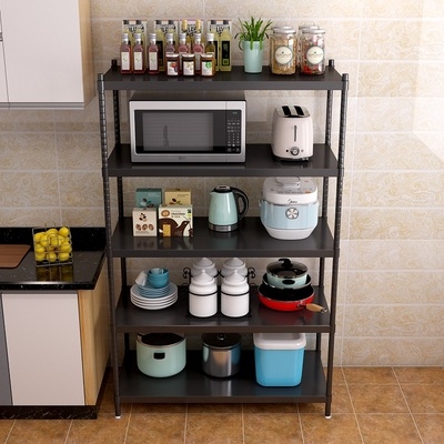 极速架收纳锅具不锈钢仓库置物厨具厨房。储物4五层N落地式多层加