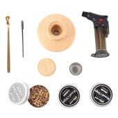 爆款 木质烟熏器鸡尾酒烟熏器套装 实木调酒器多种口味木屑