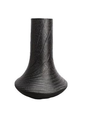 现代简约客厅样板房茶几桌面花瓶装饰品黑色木纹插花花器树脂摆件