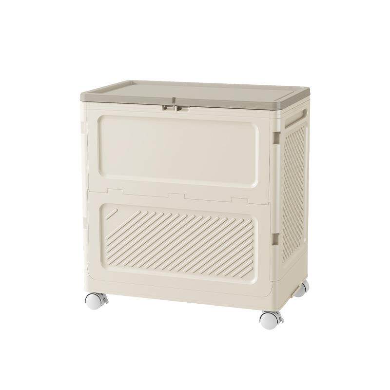 可折叠带盖收纳箱大容量加厚整理箱家用收纳整理衣服储物箱带滑轮