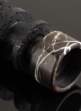 现代轻奢高档大理石复古烛台售楼处样板间客厅民宿酒店装饰品摆件