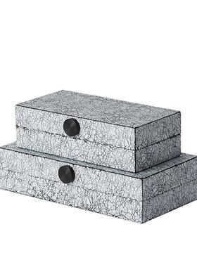 高级感办公室收纳盒子摆件装饰品首饰盒软装意式轻奢配饰