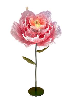电动开合花机械仿真花会动的花瓣婚庆美陈现场布置路引花装饰假花
