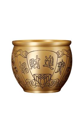 黄铜招财进宝本色黑色拉丝工艺送亲戚长辈商务家居创意摆件