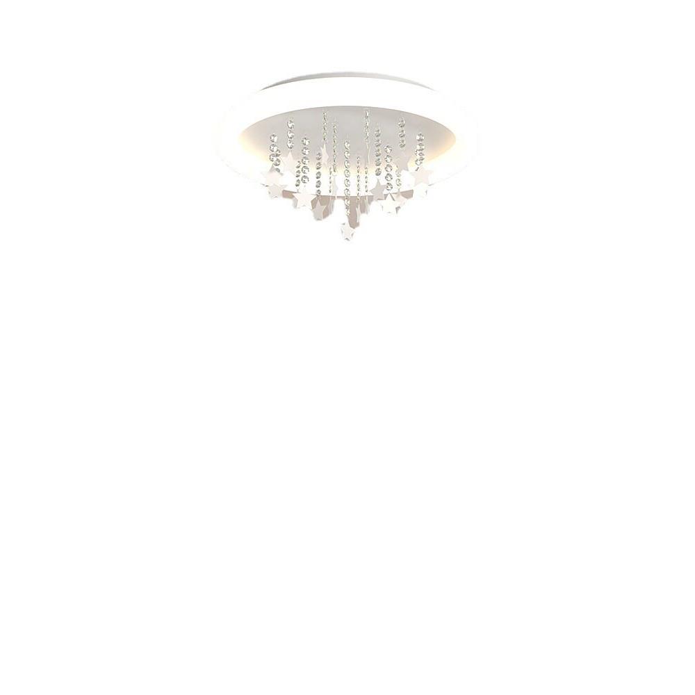 主卧室灯led简约现圆型女孩星星吊饰网红灯儿童房间吸顶灯具