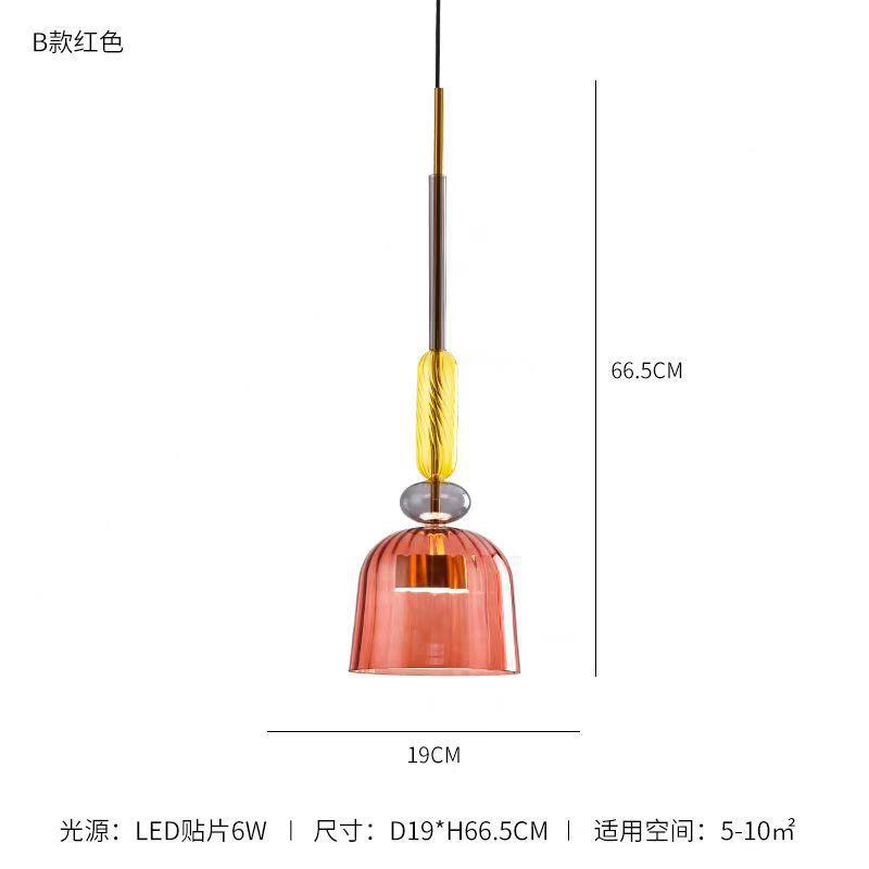 北欧后现代彩色术糖果儿30童房餐玻璃吊艺休闲会厅所商场服装店灯