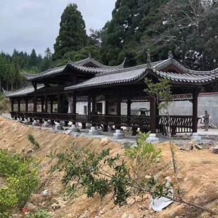 古建长廊凉亭古建防腐木长廊公园休闲文化走廊仿古定制木质连廊