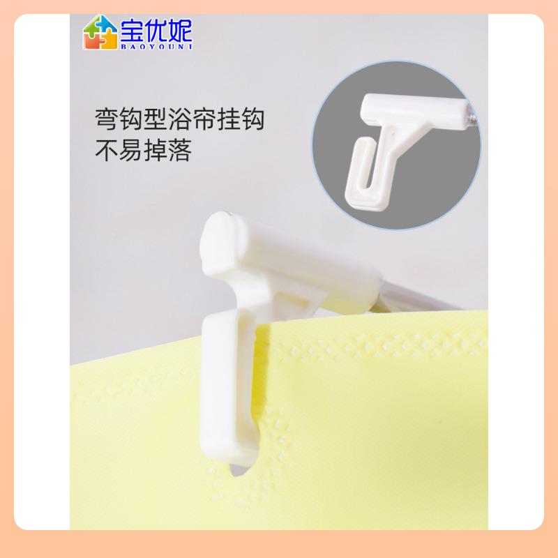 室?浴帘杆杆打孔伸缩杆不无品牌/锈钢直杆U型吸盘支免撑干湿分离