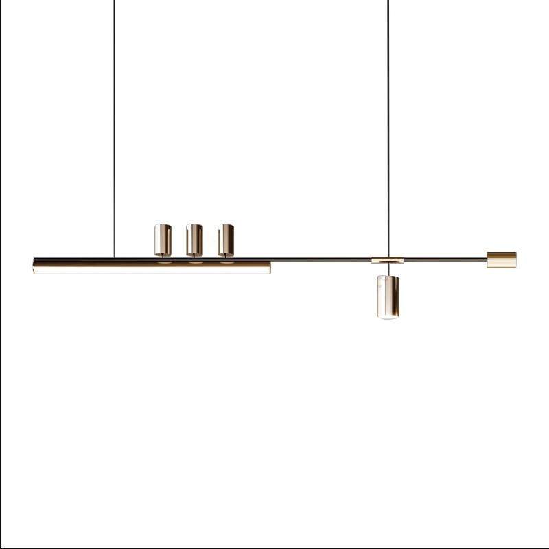 设计师款轻奢餐桌餐厅灯简约现代一字长条饭厅灯意式极简吧台吊灯,家装灯饰光源,智能吊灯,淘宝优惠券,粉丝福利购,淘宝优惠卷