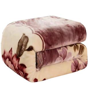 冬季拉舍尔毛毯双层加厚加绒盖毯保暖速热绒毯被子婚庆双面绒毯子