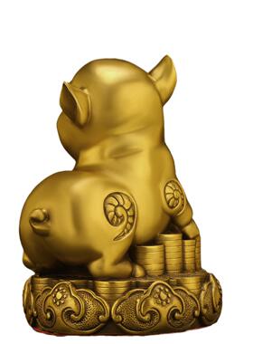 纯铜猪摆件黄铜金猪铜猪福猪十二生肖猪可爱猪工艺品摆件客厅饰品