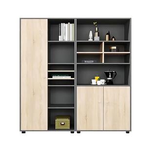 现代老板书柜办公室木质文件组合书柜办公简约柜子资料矮家具柜