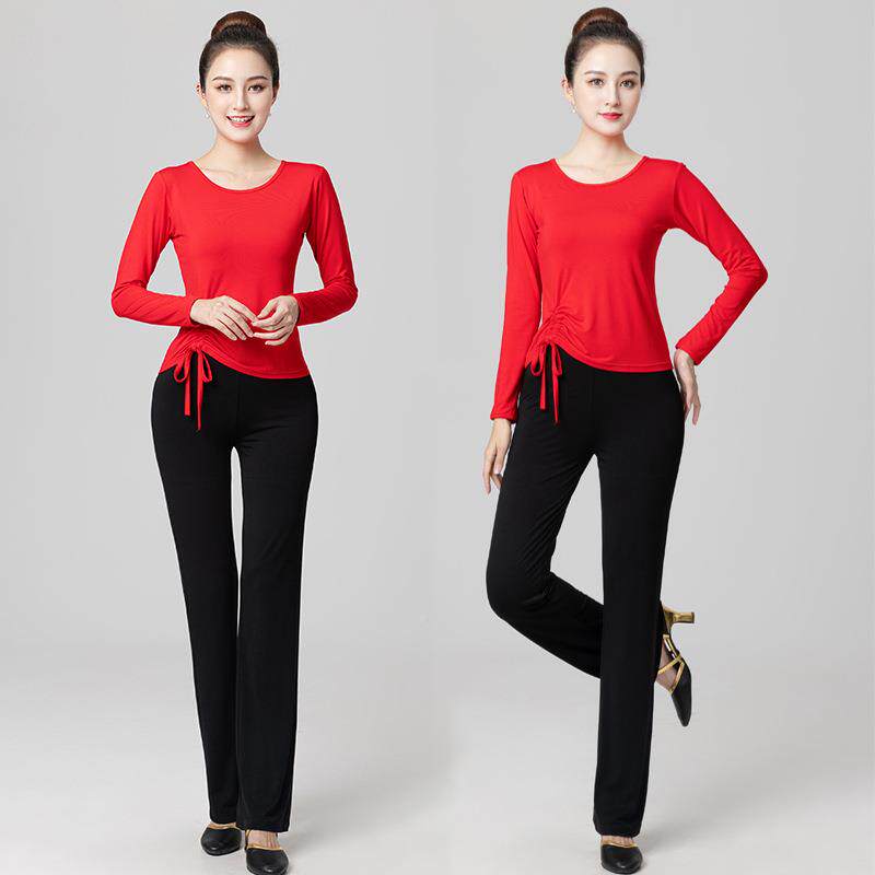 广场袖舞服装装长网纱裙PLN套装形典体套舞蹈服现代舞古舞服装套