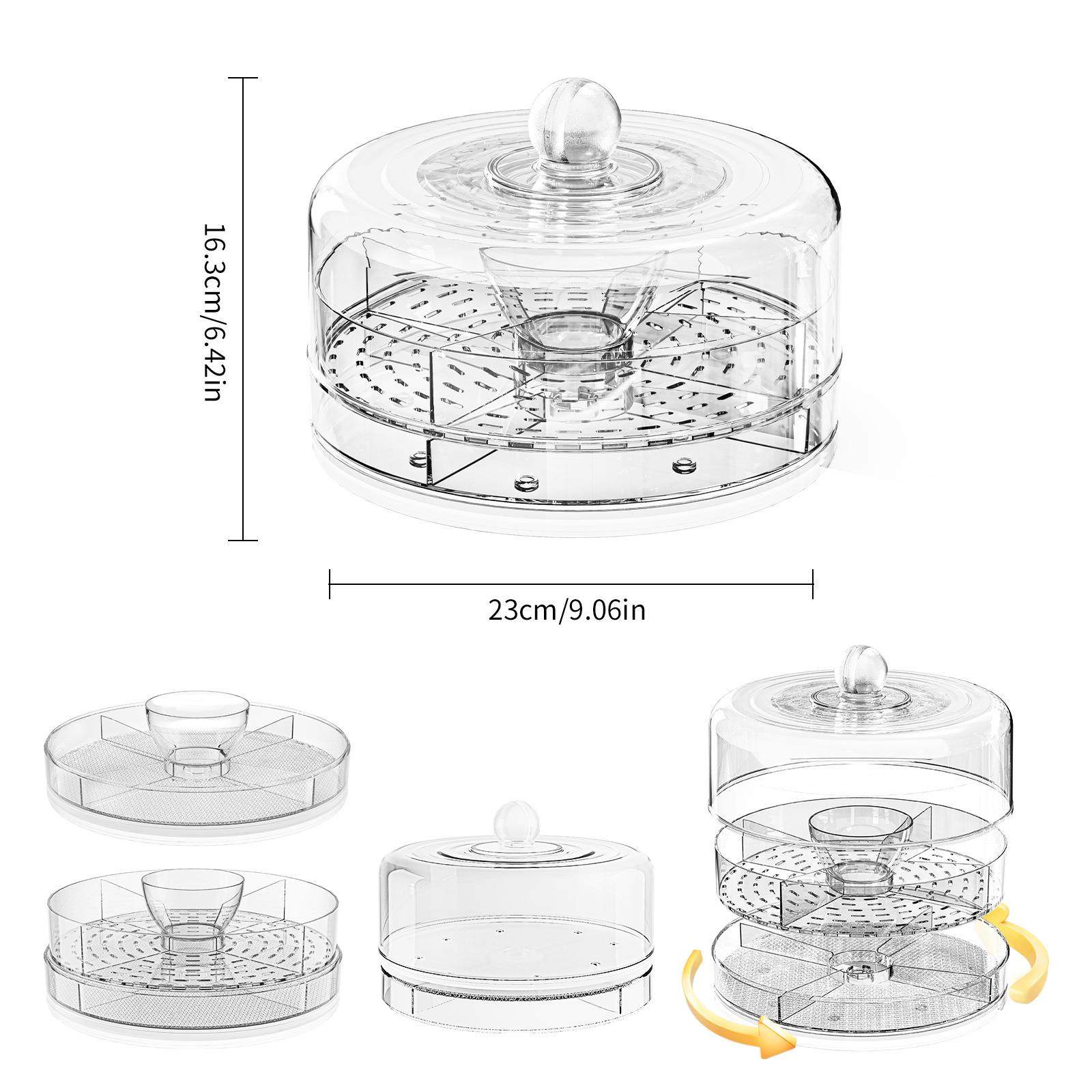 户外冰能镇4分蛋格多菜功保鲜盒食品级水果蔬沙拉糕盘旋转收纳盘,餐饮具,保鲜盒,淘宝优惠券,粉丝福利购,淘宝优惠卷