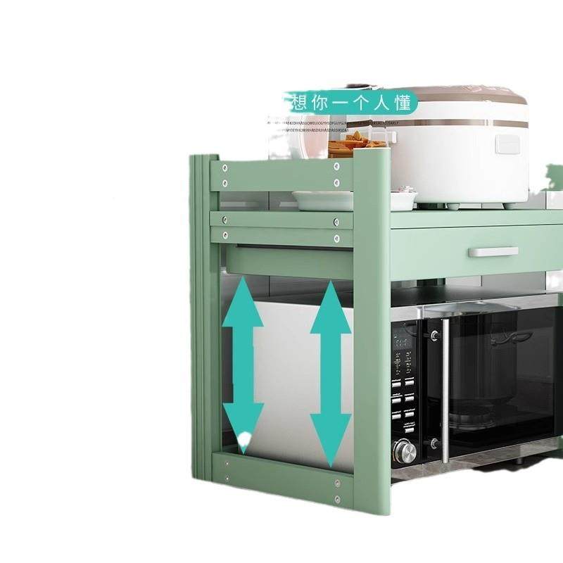 厨房置物架微节波炉D45架伸缩调台面双层放烤可箱电饭煲厨纳房收,厨房/烹饪用具,抹布架/厨房清洁收纳架,淘宝优惠券,粉丝福利购,淘宝优惠卷