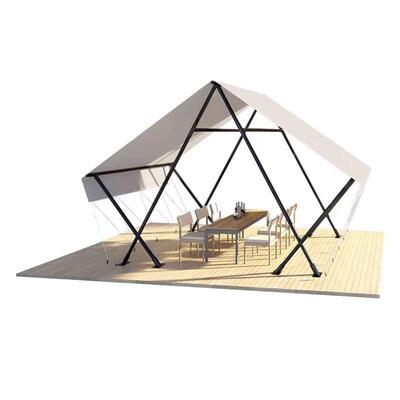 单层钢牛津布W天幕景区架房UBX型屋脊帐篷户建外营地露营餐野团遮