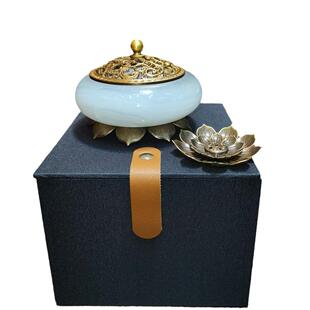 玉石炉家用香道装饰品香薰禅香炉道香香USI炉高档汽意车摆件