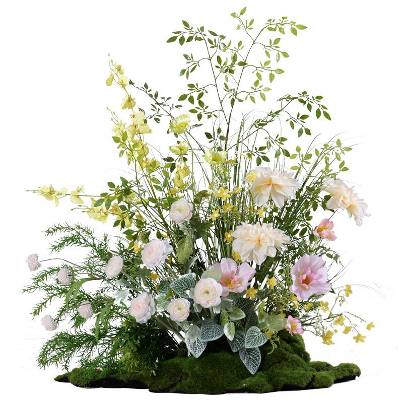 仿真花造景假花绿植装饰花排006室艺内仿景生花软装摆设酒橱窗草