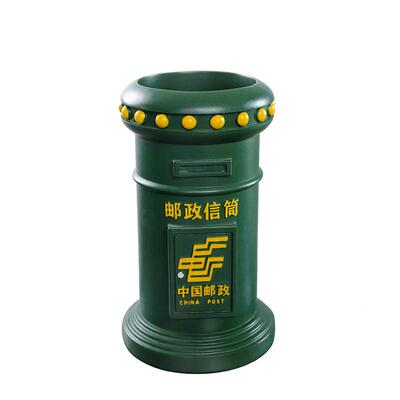 创意邮筒装饰花瓶花插笔件树筒脂艺品轻奢家装摆工复8156古拍摄道