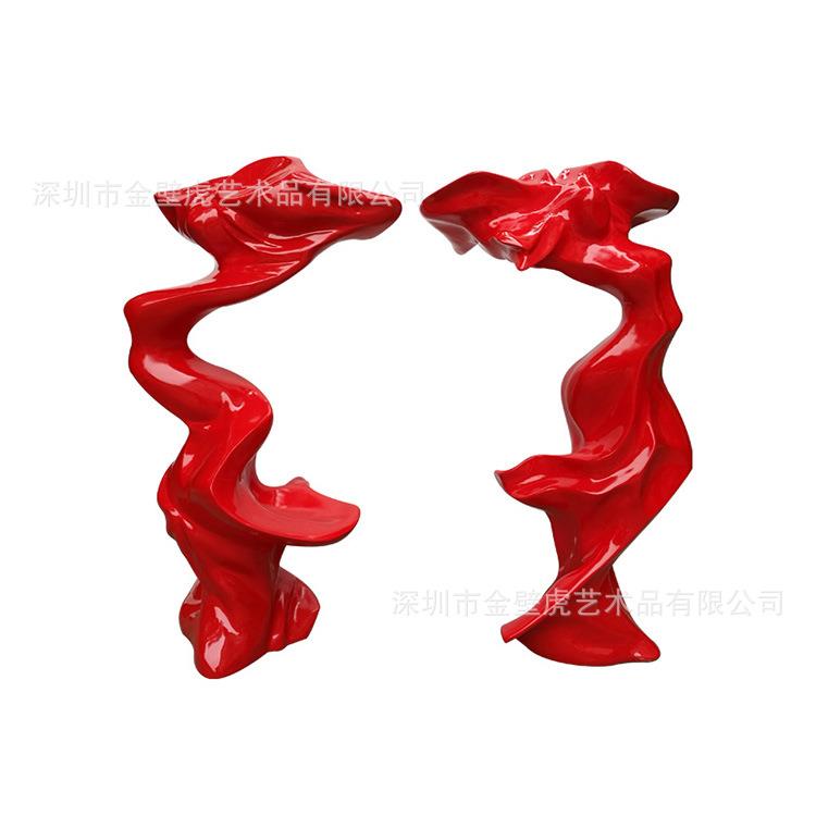 创意面具落地天使摆件喜庆热烈红色落地雕塑台面现代抽象艺术品