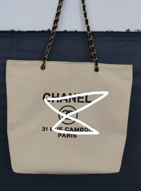 歐美尚帆布鏈條包文新藝青年休閒包時款沙灘包厂工直售TZQ可加工