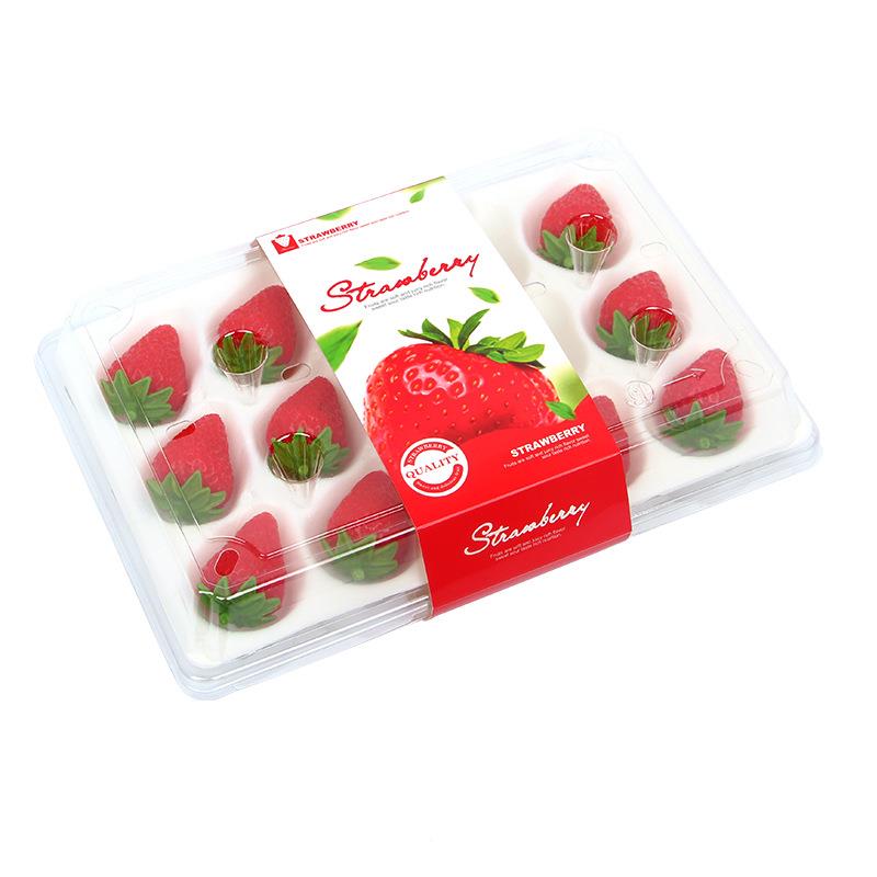次一粒性专草莓盒子透明泡沫内托草莓用包FYZ装盒塑料15网红盒礼