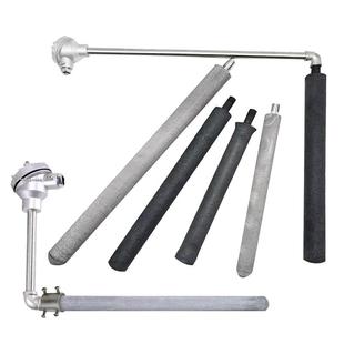 K型角热直造电偶WRN-530铝耐腐碳化硅保护管石墨套铸液用测温棒