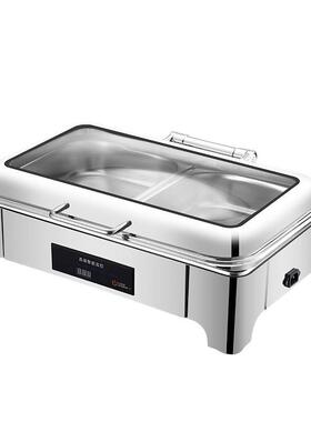 电热自不锈钢自LJI店助餐炉酒助布餐厅早餐炉液压可视保温炉菲炉