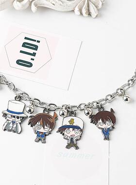 动漫名侦探柯南手链江户川柯南怪盗基德动漫手串工藤新一金属手链