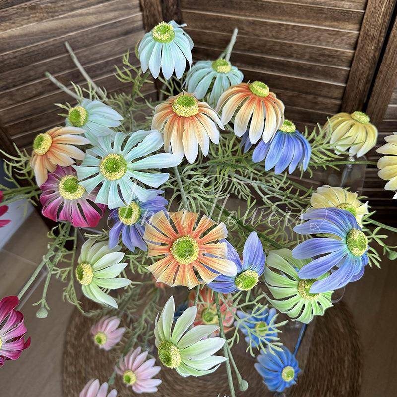 3D太阳菊花ins网红小清新夏菊仿真花桌面装饰婚庆布置摄影道具