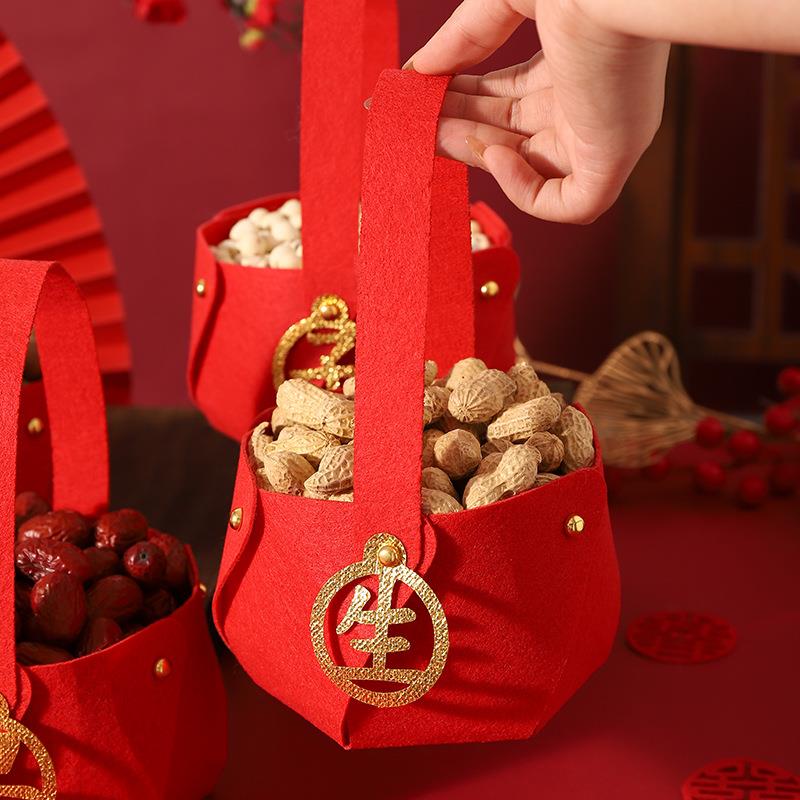 早生贵子提篮模具压床摆件婚床上摆设订婚宴干果盒结婚用品大全