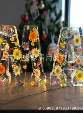 创意大字母夜灯26个字母随意选干花仿真花字母灯情人节礼