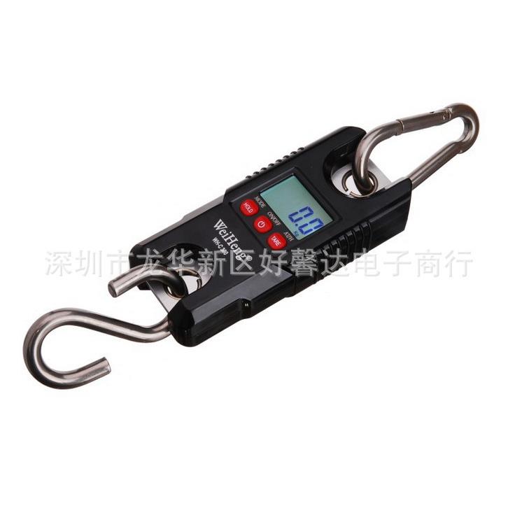威衡WH-C300便捷式大电子吊钩秤300公斤钩称300KG不锈钢称手提称