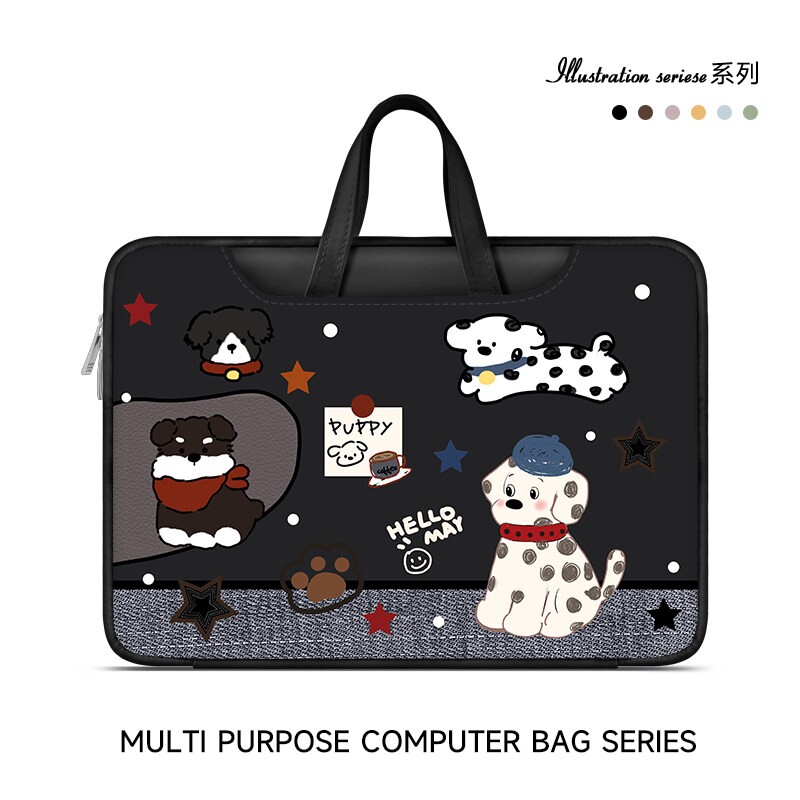 甜美可爱小猫咪笔记本电脑包适用苹果macbook15点6寸手提包air13.3华为matebook14内胆包联想小新pro16保护套