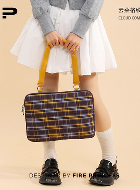 FIREPRINCESS学院风2025新款笔记本电脑包女适用苹果macbook平板手提内胆包14寸华为联想荣耀16收纳保护套