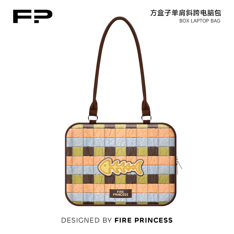 FIREPRINCESS鱼骨头笔记本电脑包2025适用新款小米平板收纳包16保护套手提包mac内胆包女华为matebook14防震