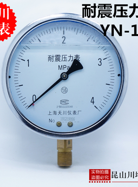 上海天川仪表耐震压力表YN-150液压抗震防震大表面浸油压力表