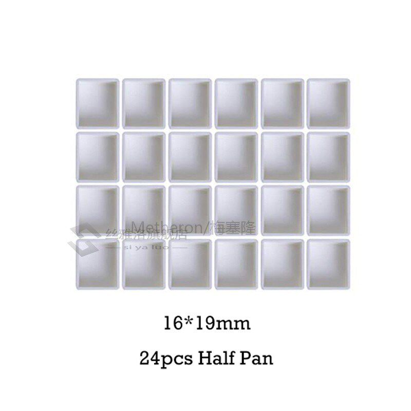 6/12/24/36/48pcs Empty Full/Half Pan White Artists Palette H